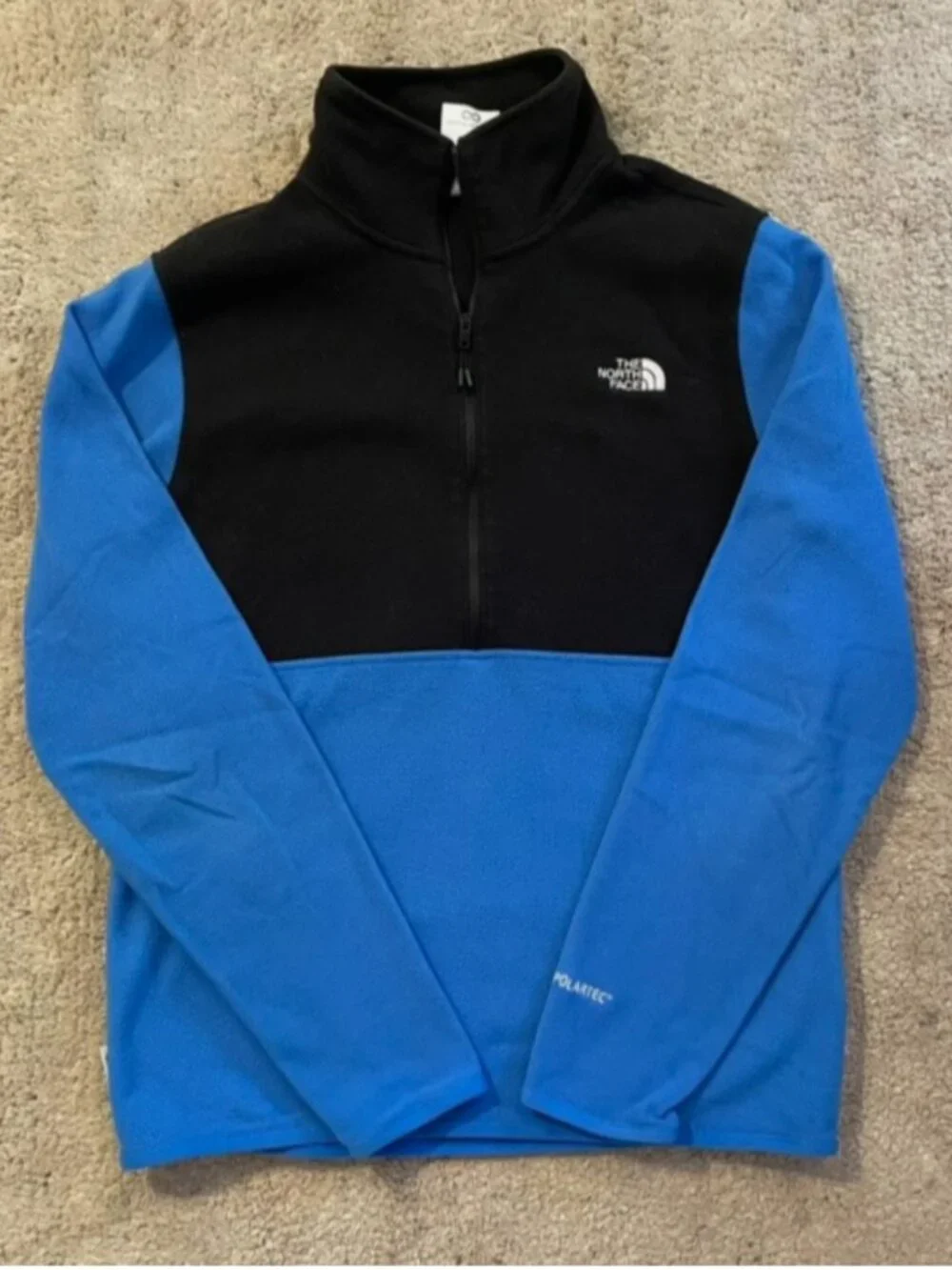 The North Face Alpine Polartec Half Zip Mens Fleece Pullover Small Like New TNF